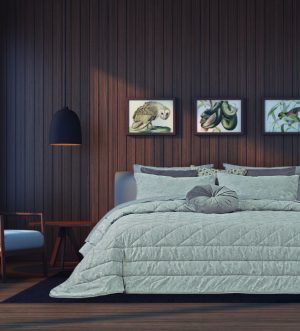 Luxury Villa Master Bedroom / 3D rendering interior